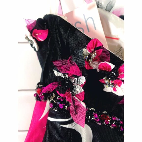 NWT Blush Prom By Alexia Formal Cocktail Evening Floral Tulle Gown Dress Size 2 - Picture 6 of 9